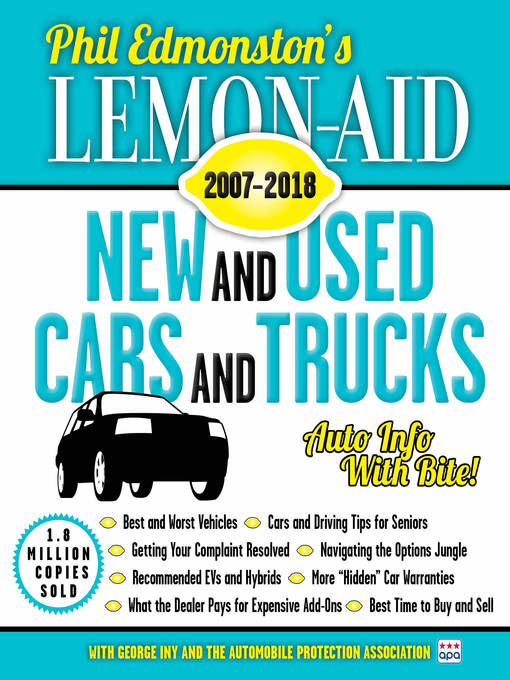 Title details for Lemon-Aid New and Used Cars and Trucks 2007–2018 by Phil Edmonston - Available